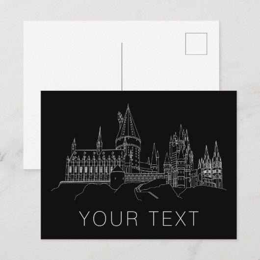 Carte Postale HOGWARTS™ CASTLE Outline (Devant / Derrière)