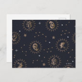 Carte Postale Hogwarts House Crest Motif de constellation (Devant / Derrière)