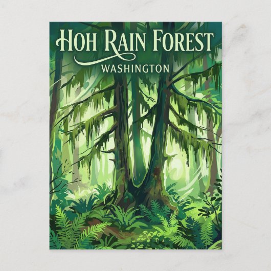 Carte Postale Hoh Rain Forest Washington (Devant)