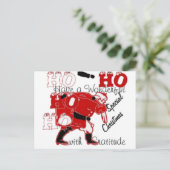 Carte Postale HOHOHO Avoir un merveilleux Noël avec gratitude (Debout devant)