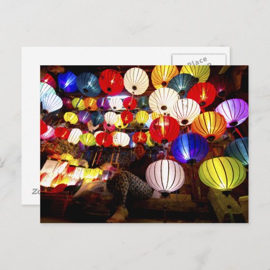 Carte Postale Hoi An Lantern Lady (Devant / Derrière)