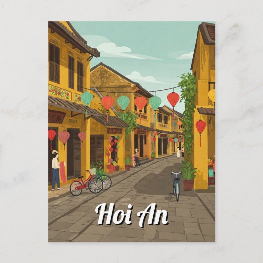 Carte Postale Hoi An Vintage voyage Vietnam (Devant)