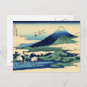 Carte Postale Hokusai Art peinture Montagnes (Devant / Derrière)