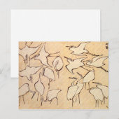 Carte postale Hokusai Cranes (Devant / Derrière)