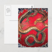 Carte Postale Hokusai Dragon (Devant / Derrière)