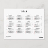 Carte postale Hokusai du calendrier 2012 (Dos)
