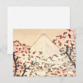 Carte postale Hokusai Mount Fuji Cerry Blossoms (Devant / Derrière)
