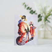 Carte postale Hokusai Oiran et Kamuro (Debout devant)