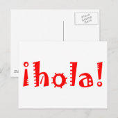 Carte Postale Hola (Devant / Derrière)
