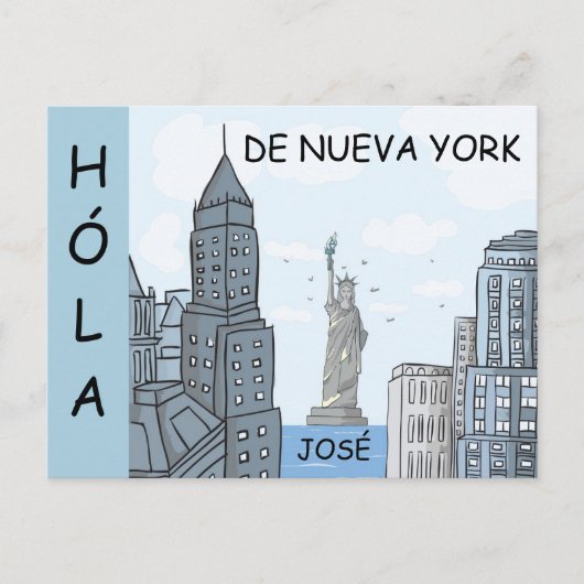 CARTE POSTALE HOLA DE NUEVA YORK (Devant)