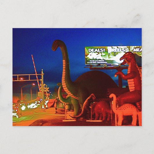 Carte Postale Holbrook Dinosaures-Rte 66 (Devant)
