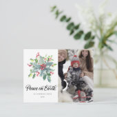 Carte postale Holiday Photo Holly Berry (Debout devant)