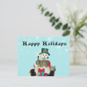 Carte postale Holiday Snowman (Debout devant)