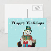 Carte postale Holiday Snowman (Devant / Derrière)