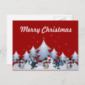 Carte postale Holiday Snowmen (Devant / Derrière)