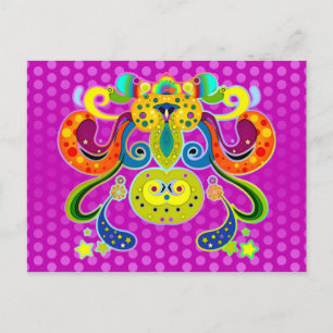 Carte Postale holiES - abstraite vache sainte heureuse + vos idé