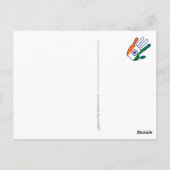 Carte Postale holiES - Drapeau indien main (Dos)