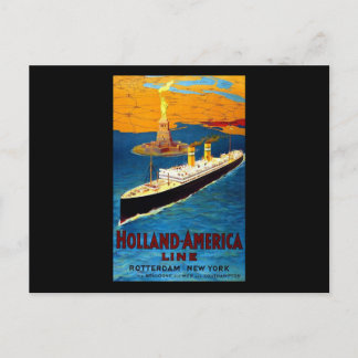 Carte Postale Holland America Line Rotterdam New York