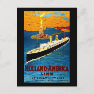 Carte Postale Holland America Line Rotterdam New York