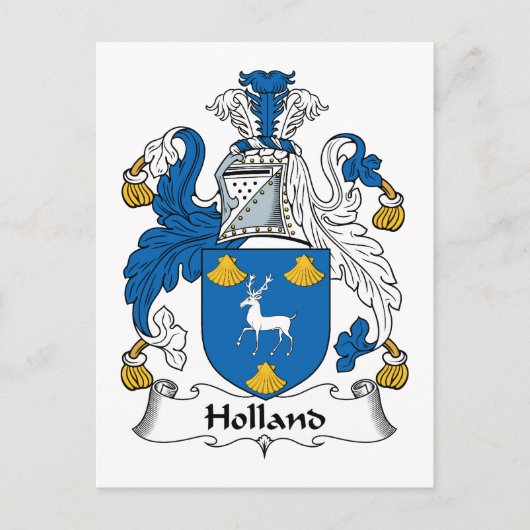 Carte Postale Holland Family Crest (Devant)