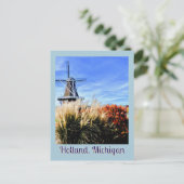 CARTE POSTALE HOLLAND, MICHIGAN MOULIN À VENT GRAMINÉE ORNEMENTA (Debout devant)