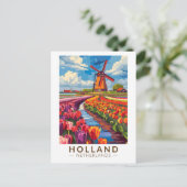 Carte Postale Holland Travel Art Vintage (Debout devant)