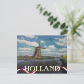 Carte postale Holland Windmill (Debout devant)