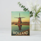 Carte Postale Holland Windmill (Debout devant)