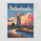 Carte Postale Hollandais : Embrace Windmill Magic Pays-Bas (Devant)
