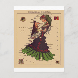 Carte Postale Hollande et Belgique