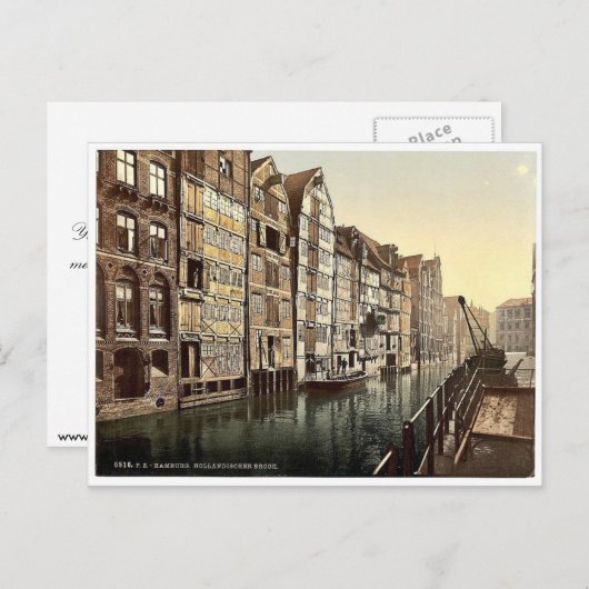 Carte Postale Hollandischer Brook, Hambourg, Allemagne classique (Devant / Derrière)