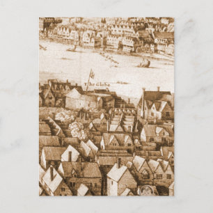 Carte Postale Hollar's Globe Theatre Long View de Londres
