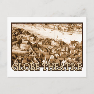 Carte Postale Hollar's Globe Theatre Long View de Londres