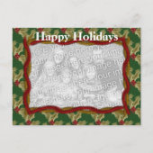 Carte Postale Holly And Garland Christmas Holiday (Devant)