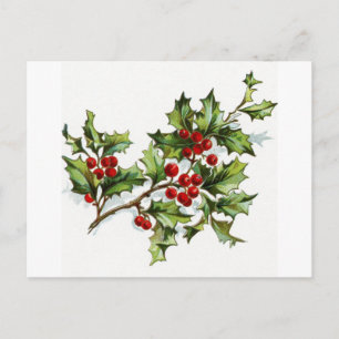 Carte Postale Holly Berries 001