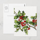 Carte Postale Holly Berries 002 (Devant / Derrière)