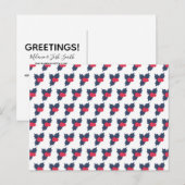 Carte Postale Holly Berry Joyeux Noël Fêtes d'hiver Noël (Devant / Derrière)