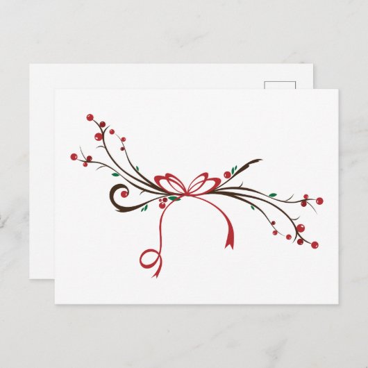 Carte Postale Holly Branch (Devant / Derrière)