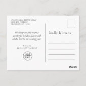 Carte Postale Holly Christmas Tree Salutation d'entreprise (Dos)