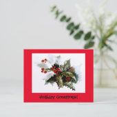 Carte postale Holly Couverte De Neige (Debout devant)