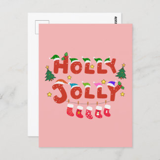 Carte Postale Holly Jolly