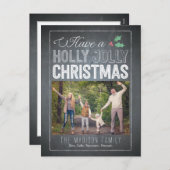 Carte postale Holly Jolly Christmas Photo Card (Devant / Derrière)