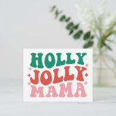 Carte Postale Holly Jolly Mama - Fun Holiday Design (Debout devant)