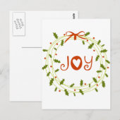 Carte Postale Holly Wreath (Devant / Derrière)