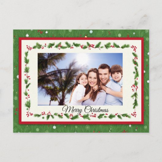 Carte postale Holly Wreath Christmas - Photo perso (Devant)
