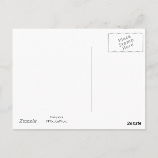 Carte Postale Hollyhock (Dos)