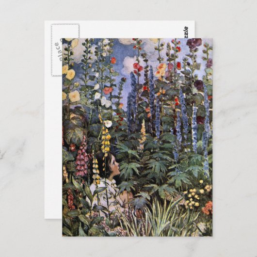 Carte Postale Hollyhocks (Devant / Derrière)