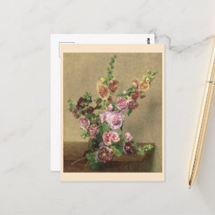 Carte Postale Hollyhocks