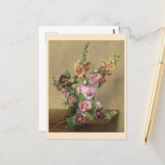 Carte Postale Hollyhocks