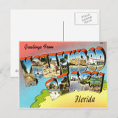 Carte Postale Hollywood Beach Floride (Devant / Derrière)